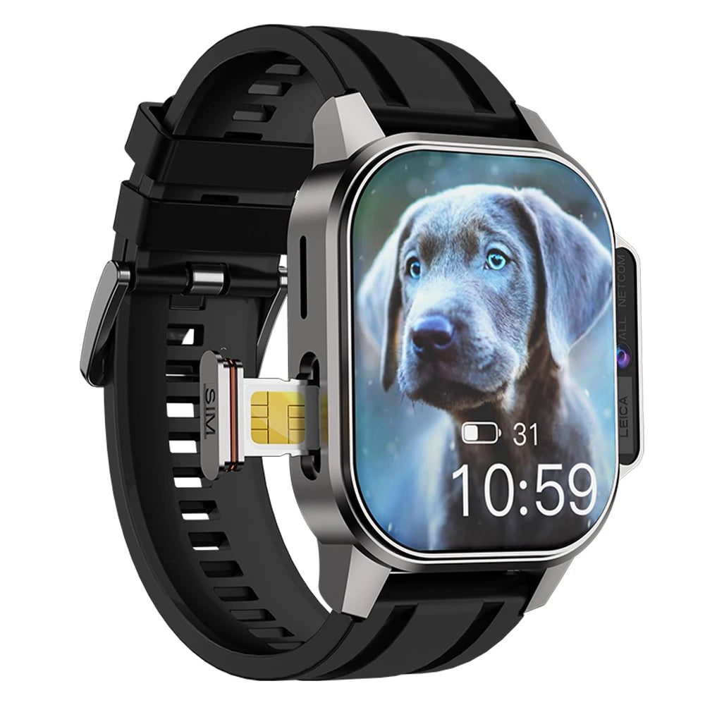 2025 B22 android Smart Watch 4G with sim card 2.04inch Amoled Camera WIFI Heart Rate Video Call Sports Health Smartwatch for Men