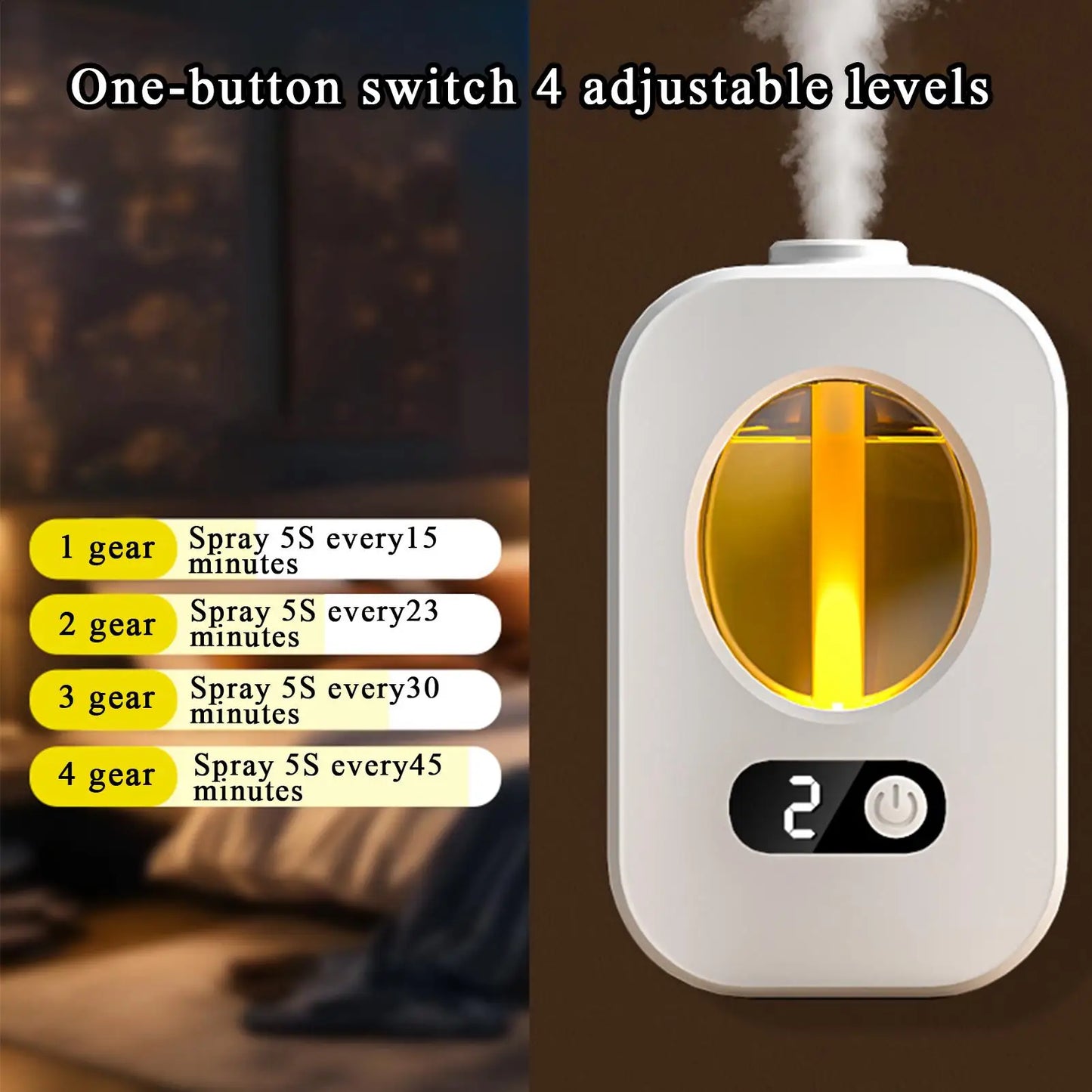 Automatic aromatherapy device toilet home air freshener aromatherapy machine essential oil diffuser rechargeable humidifier